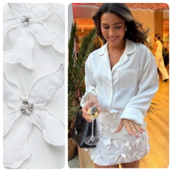 NWT Zara Floral Mini Skirt ZW Collection - Picture 3 of 11